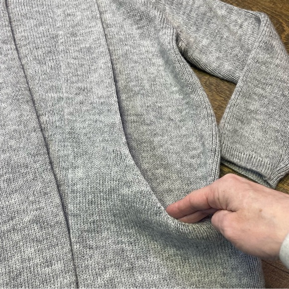 American South Side Gray 100% Alpaca Wool Open Cardigan Sweater Women's Medium - Picture 10 of 10